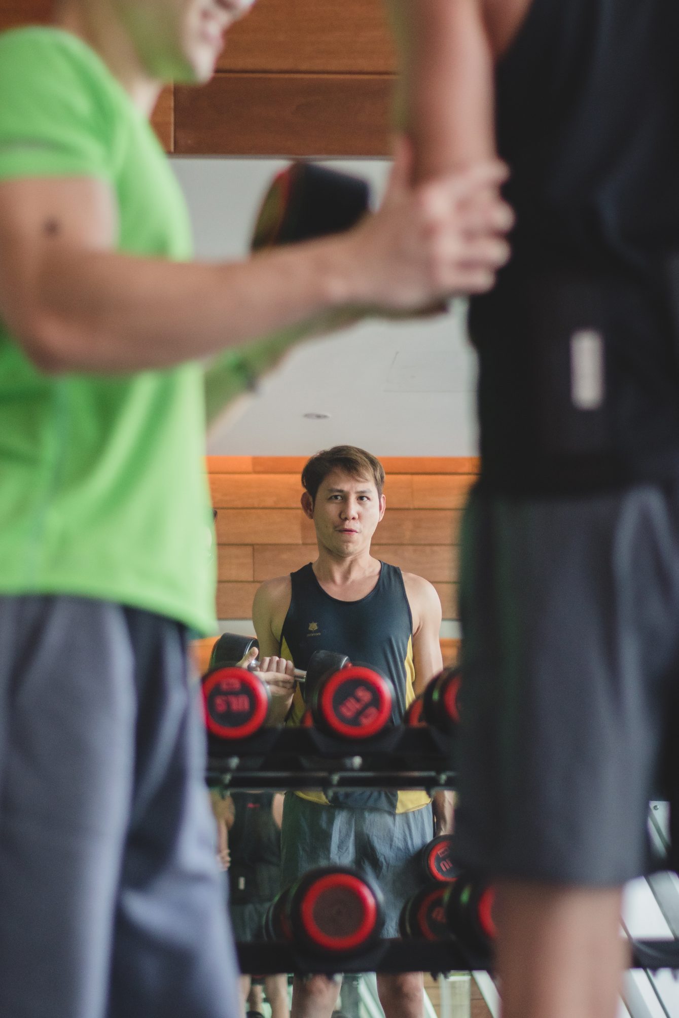 mobile personal trainer at the condo gym