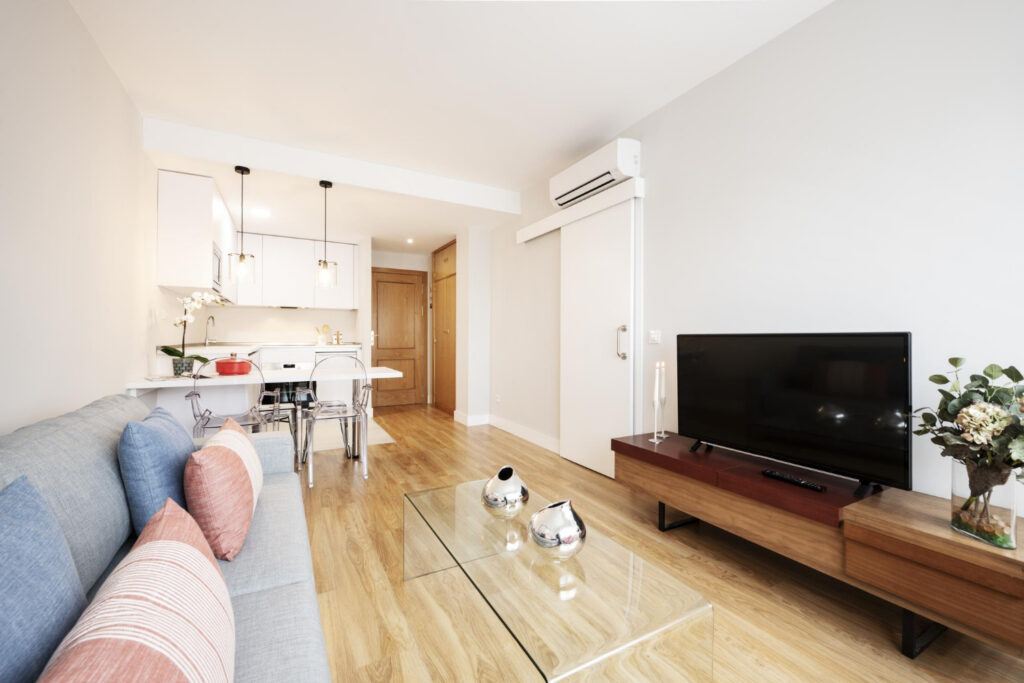 typical living room in Singapore, to show how space can be used for personal training at home