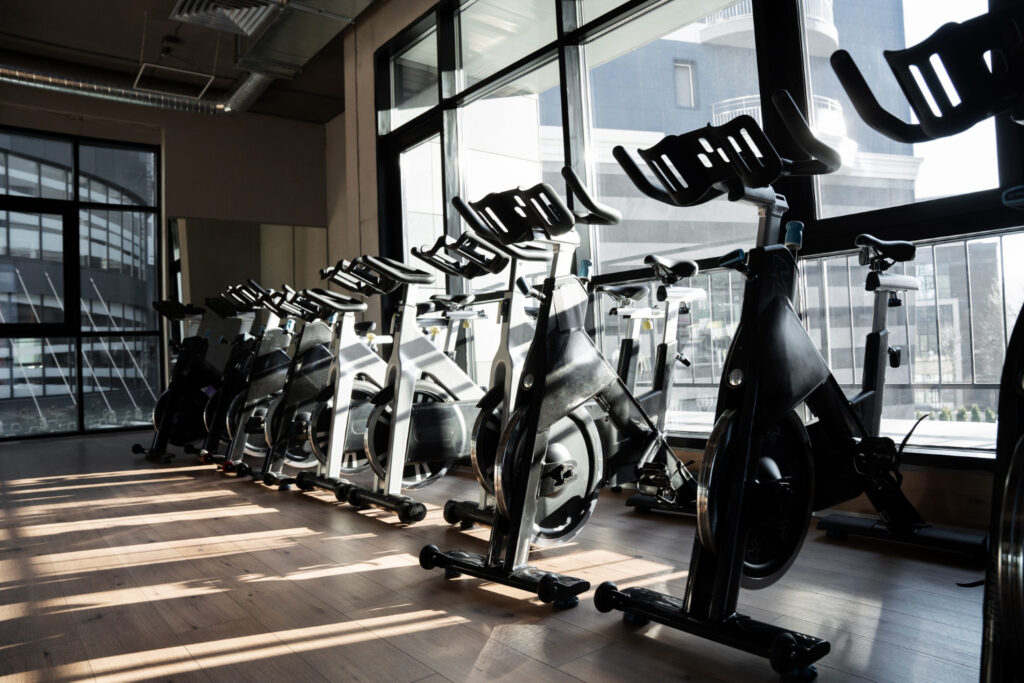 commercial gym with lots of equipment